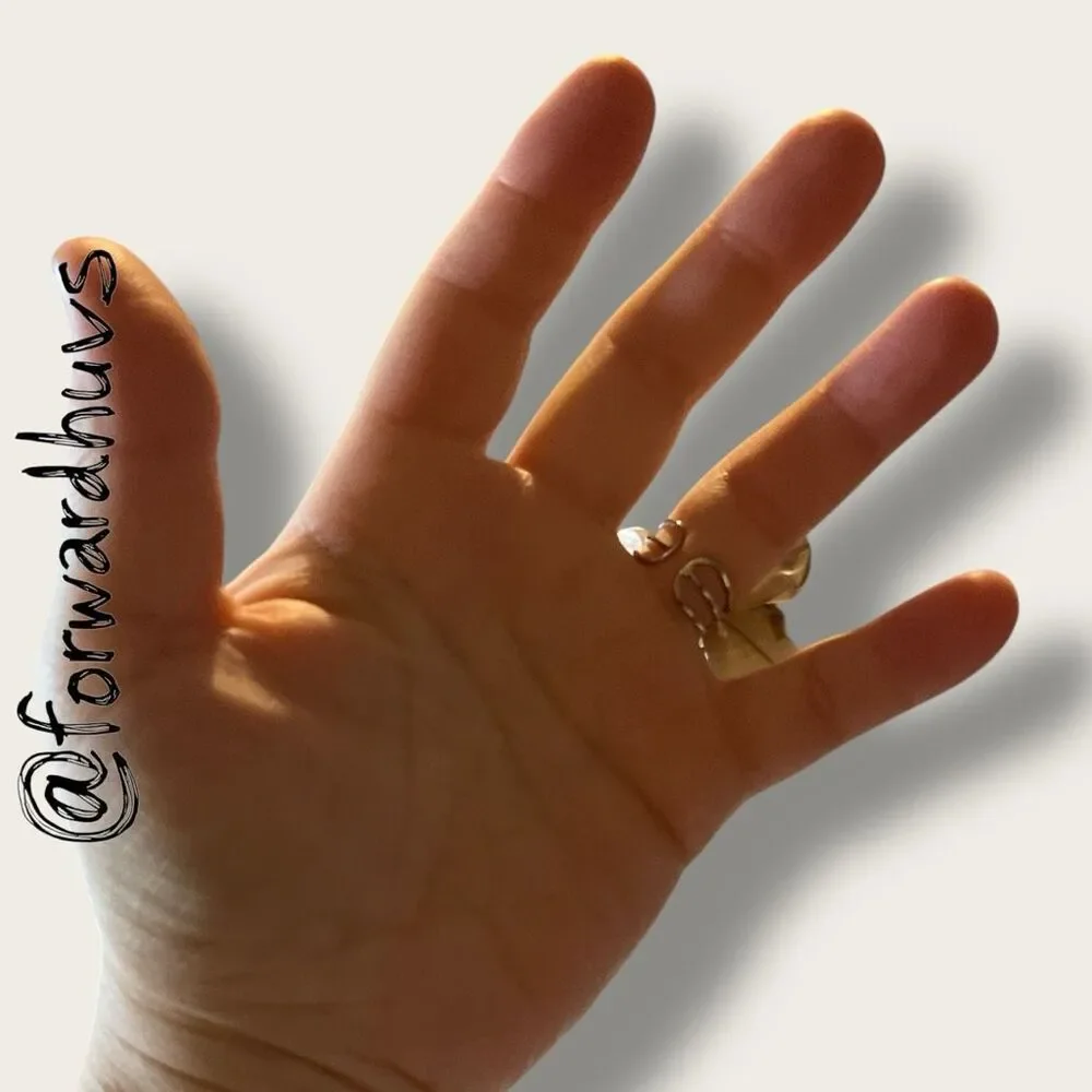 Hand Crafted Mother-of-Pearl Flower Ring – Adjustable Wire Wrap